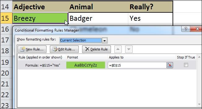 Условное форматирование в Excel