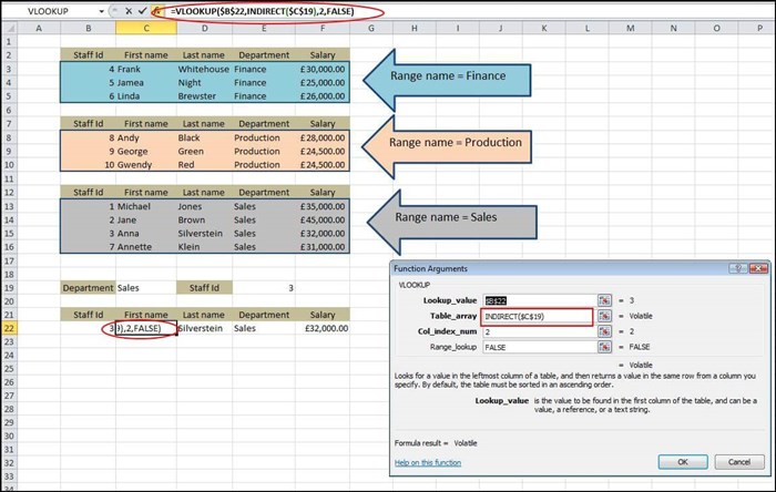 Excel INDIRECT