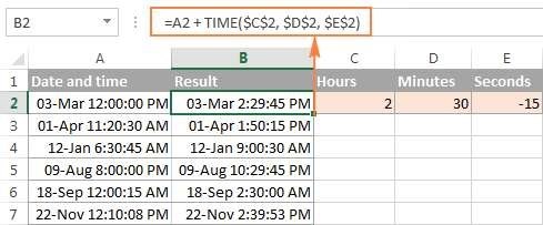 Сложение и вычитание дат в Excel