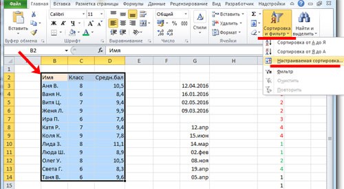 Как Отсортировать Фамилии по Алфавиту в Excel • Сортировка по столбцу