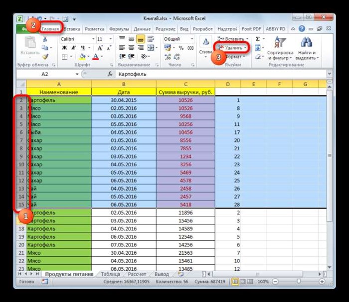 Удаление строк по условному форматированию в Microsoft Excel